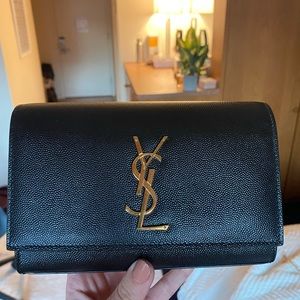 Like New YSL Saint Laurent Kate Belt Bag Grained Leather